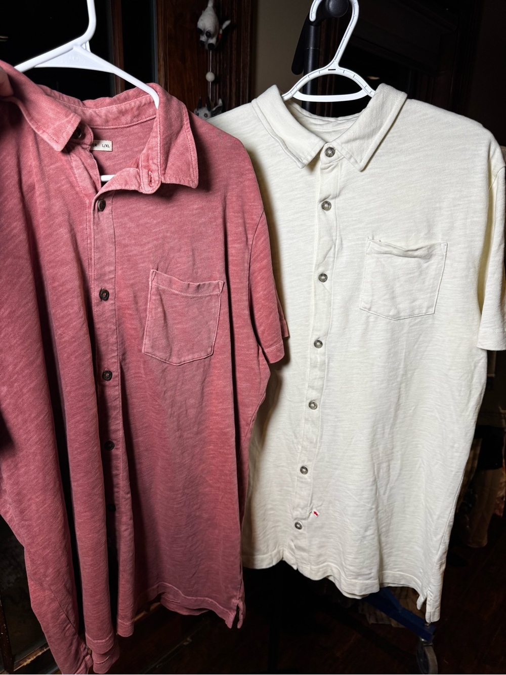 Lot of 2 Marine Layer Casual Button Down Tops Size L/XL READ